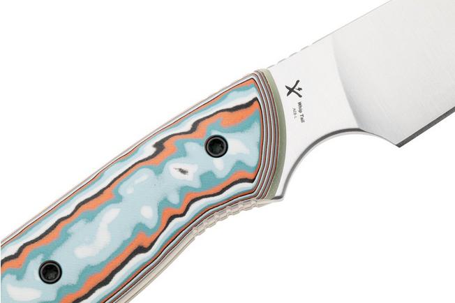 Image for Kizer Whip Tail 1131A2, Satin AEB-L, Vortex Pattern Micarta & GID G10 fixed knife, Jordan Scolman design