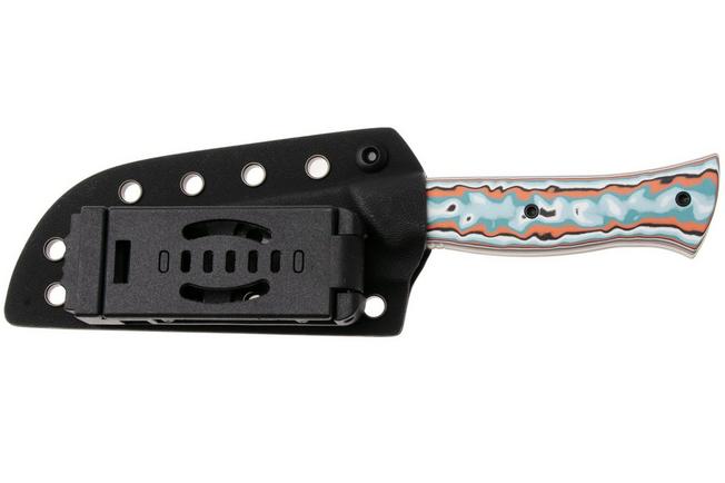 Image for Kizer Whip Tail 1131A2, Satin AEB-L, Vortex Pattern Micarta & GID G10 fixed knife, Jordan Scolman design