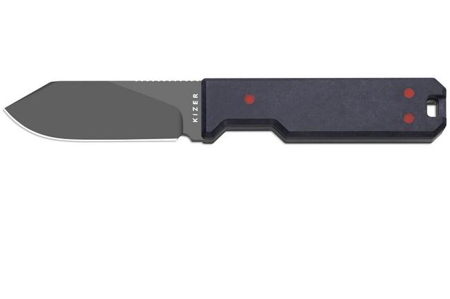 Image pour Kizer Abrams 1133A1 Matte DLC CPM 3V, Richlite & Carbon Waves, couteau fixe