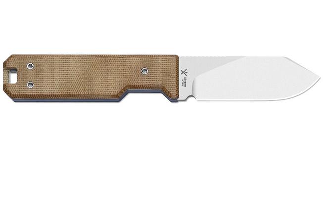 Image pour Kizer Abrams 1133A2 Stonewashed 14C28N, Norplex UltreX Micarta, couteau fixe