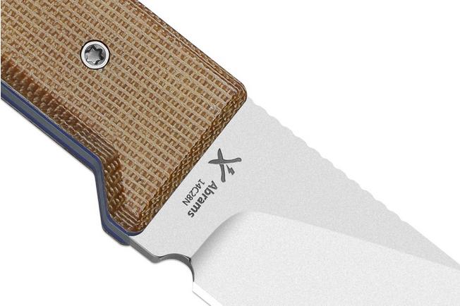Image pour Kizer Abrams 1133A2 Stonewashed 14C28N, Norplex UltreX Micarta, couteau fixe