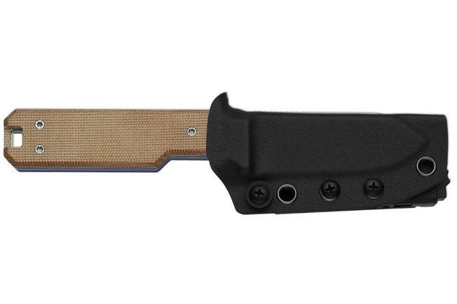 Image pour Kizer Abrams 1133A2 Stonewashed 14C28N, Norplex UltreX Micarta, couteau fixe