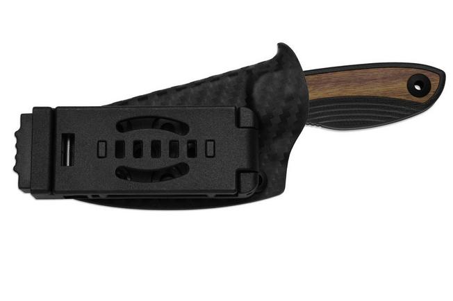Image pour Kizer Finch 1134A1, Black Acid Washed 3 Layer Composite Steel, Black G10/Mkuruti Wood, couteau fixe, Vincent Rizzo design