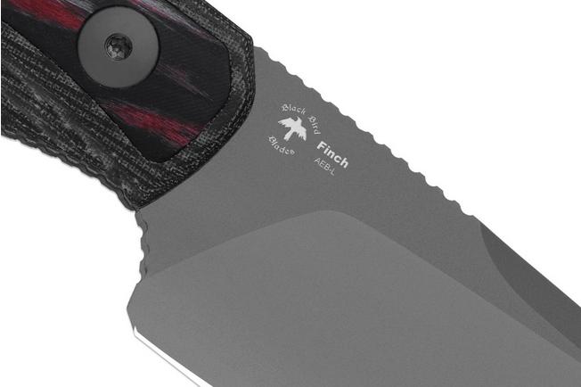 Image pour Kizer Finch 1134A2, Gray PVD Stonewashed AEB-L, Black Micarta/Reconstituted Wood, couteau fixe, Vincent Rizzo design