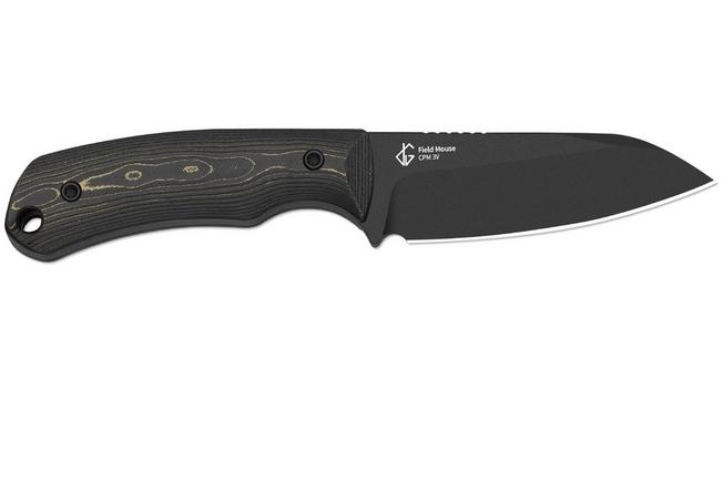 Image pour Kizer Field Mouse 1135A1, Black CPM 3V, Camo Gold FatCarbon couteau fixe, Jakeb Ginsberg design