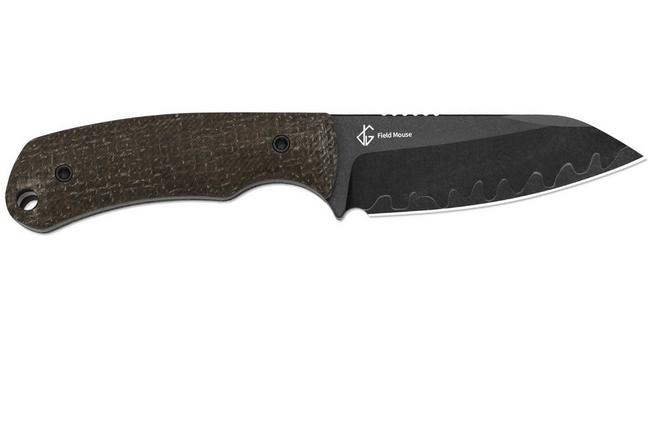 Image pour Kizer Field Mouse 1135A2, Acid Washed 3-Layer Composite Steel, GID Canvas Micarta couteau fixe, Jakeb Ginsberg design