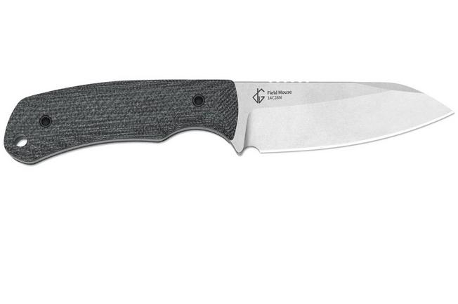Image pour Kizer Field Mouse 1135A3, Stonewashed 14C28N, Gray Norplex UltreX Micarta couteau fixe, Jakeb Ginsberg design