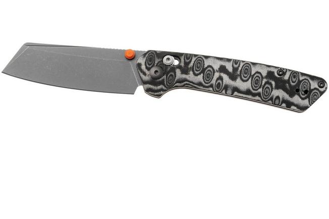 Obraz dla Nóż składany Kizer Madrac CL AirTi K3693ACS4, Gray PVD Stonewashed Böhler M390, Vortex Pattern Micarta, projekt Matteo Pignatelli