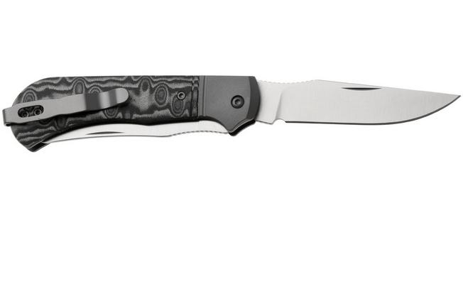 Afbeelding voor Kizer Trestle TP AirTi K3761TPA2, Satin BD1N, Gray Aluminum, Vortex Pattern Micarta zakmes, Azo design