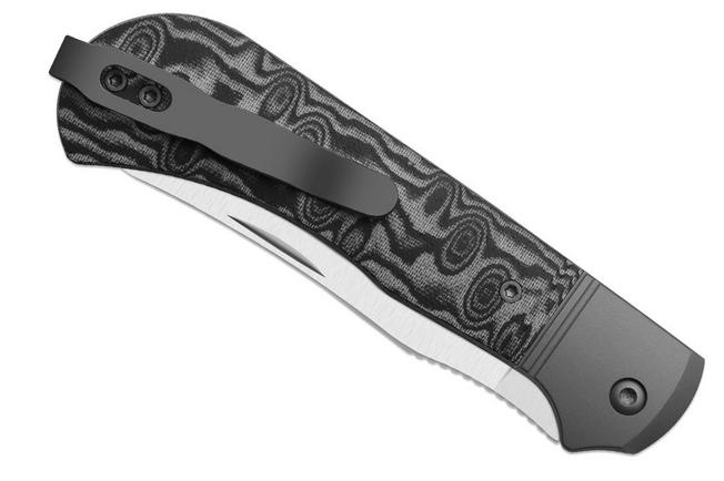 Afbeelding voor Kizer Trestle TP AirTi K3761TPA2, Satin BD1N, Gray Aluminum, Vortex Pattern Micarta zakmes, Azo design