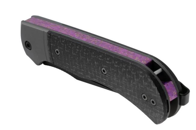 Afbeelding voor Kizer Trestle TP AirTi K3761TPA3, PVD BD1N, Gray Aluminum, Black Micarta zakmes, Azo design