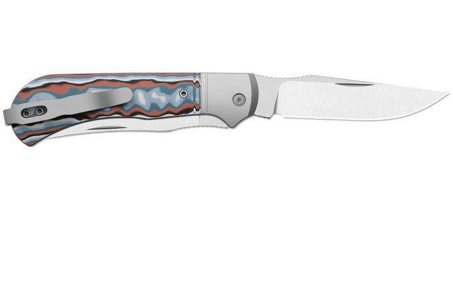 Afbeelding voor Kizer Trestle TP AirTi K3761TPA4, Satin BD1N, Aluminum and Vortex Pattern Micarta zakmes, Azo design