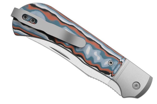 Afbeelding voor Kizer Trestle TP AirTi K3761TPA4, Satin BD1N, Aluminum and Vortex Pattern Micarta zakmes, Azo design