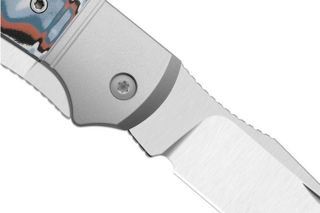 Afbeelding voor Kizer Trestle TP AirTi K3761TPA4, Satin BD1N, Aluminum and Vortex Pattern Micarta zakmes, Azo design