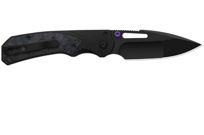 Afbeelding voor Kizer Durandal K3765BD1, Black PVD S35VN, Black Aluminum and Dark Matter FatCarbon zakmes, Gabor Hajagos design