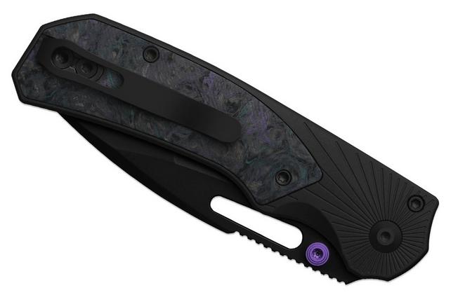Afbeelding voor Kizer Durandal K3765BD1, Black PVD S35VN, Black Aluminum and Dark Matter FatCarbon zakmes, Gabor Hajagos design