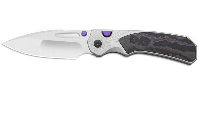 Obraz dla Nóż składany Kizer Durandal K3765BD3, Satin S35VN, Silver Aluminum and Purple Haze FatCarbon, projekt Gabor Hajagos