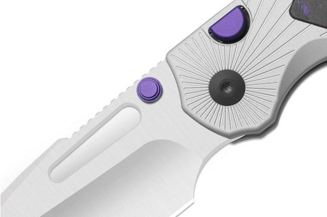 Obraz dla Nóż składany Kizer Durandal K3765BD3, Satin S35VN, Silver Aluminum and Purple Haze FatCarbon, projekt Gabor Hajagos