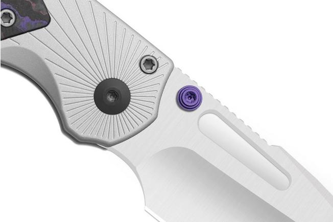 Obraz dla Nóż składany Kizer Durandal K3765BD3, Satin S35VN, Silver Aluminum and Purple Haze FatCarbon, projekt Gabor Hajagos