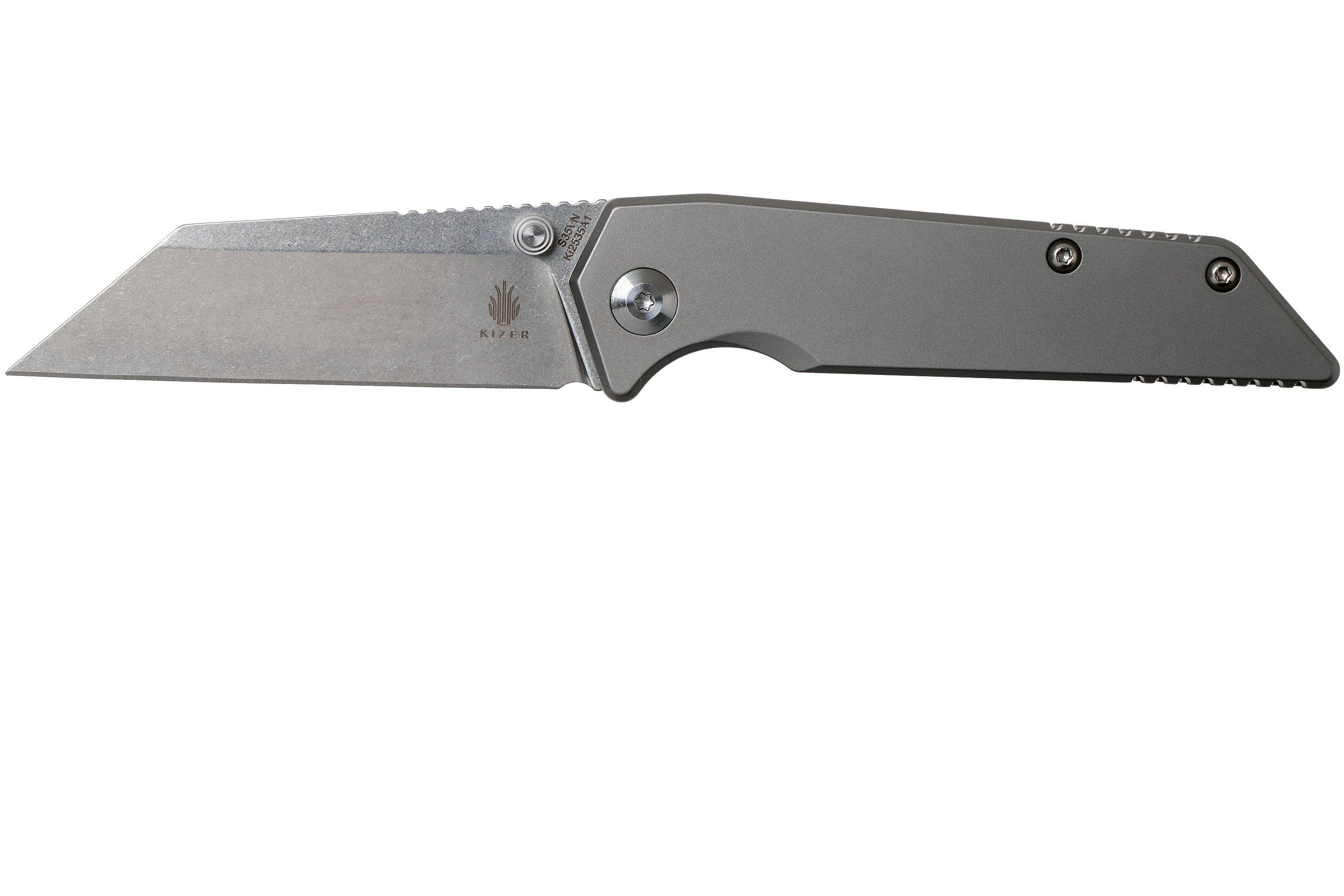 Kizer Fire Ant Ki2535A1 Grey pocket knife, Dirk Pinkerton design