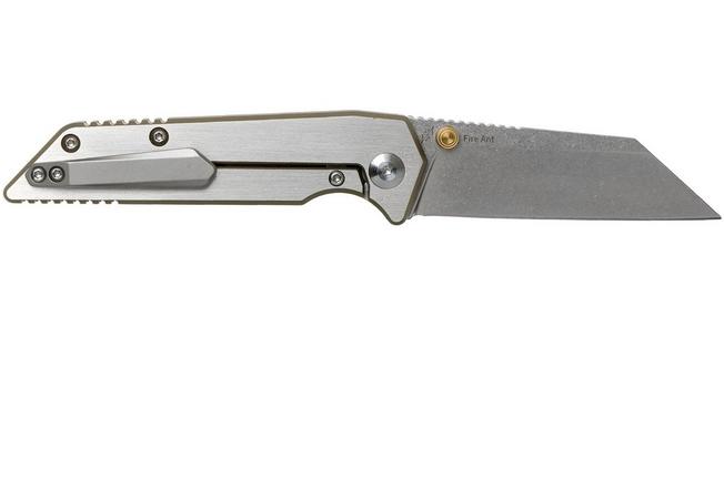 Image for Kizer Fire Ant Ki2535A2 Grey/Gold pocket knife, Dirk Pinkerton design