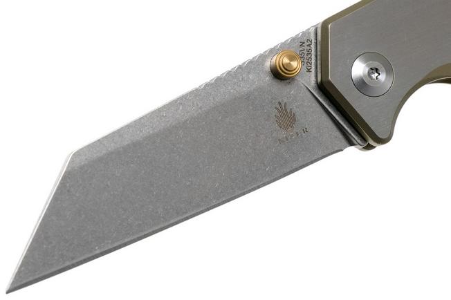 Image for Kizer Fire Ant Ki2535A2 Grey/Gold pocket knife, Dirk Pinkerton design
