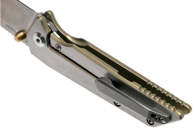 Image for Kizer Fire Ant Ki2535A2 Grey/Gold pocket knife, Dirk Pinkerton design