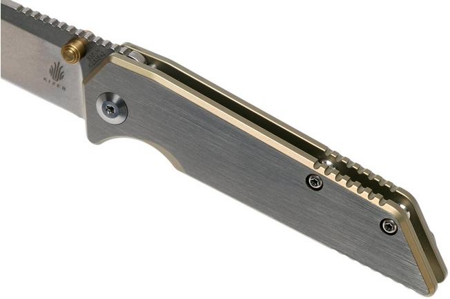 Image for Kizer Fire Ant Ki2535A2 Grey/Gold pocket knife, Dirk Pinkerton design