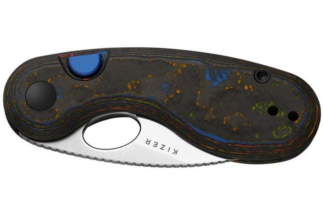 Bild für Kizer Microbe Ki2742A1 Satin M390, 80's Camo Carbon, Taschenmesser, Maksim Epifantsev Design