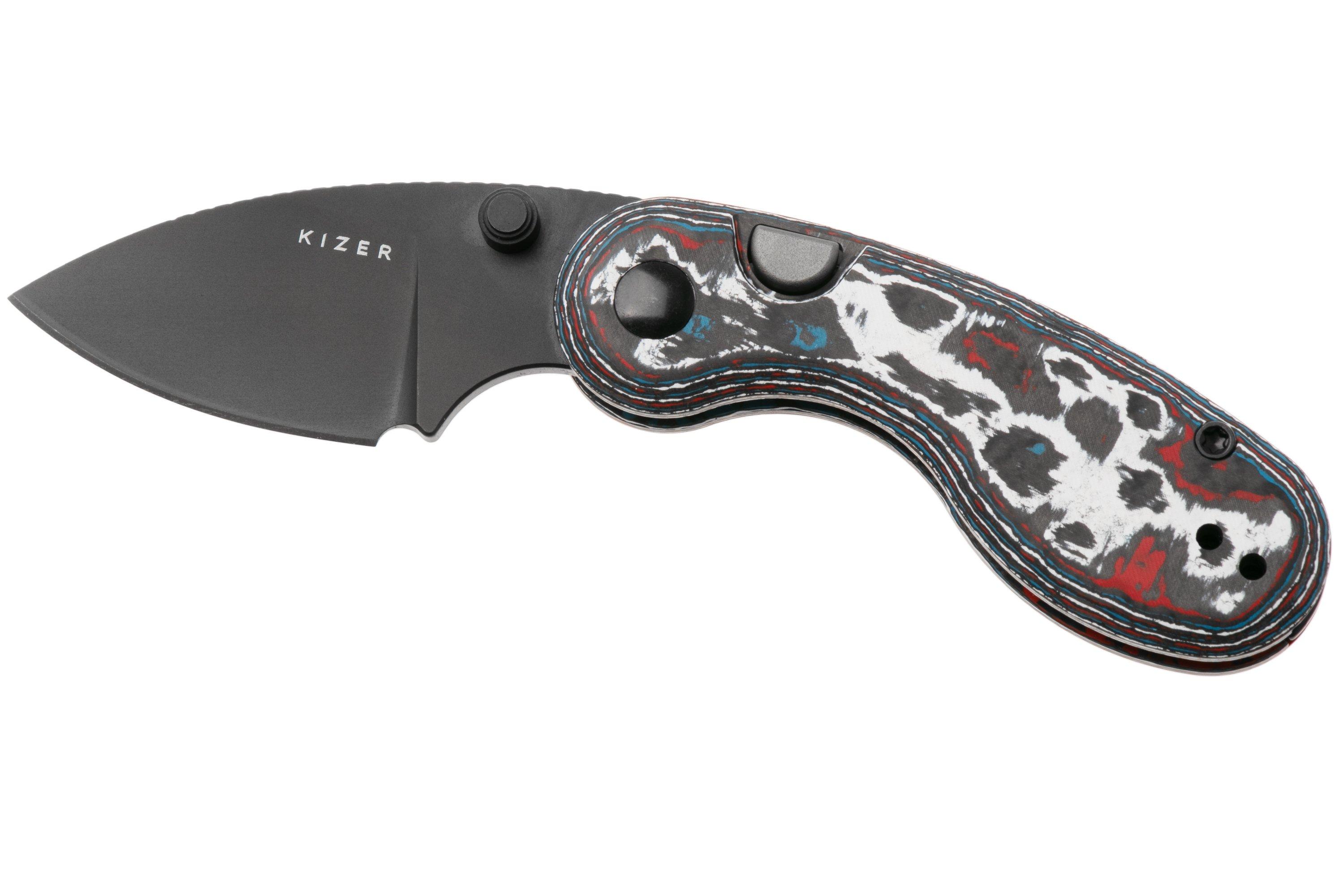Kizer Microbe Ki2742A2 Matt DLC Ultra M390, Nebula Fat Carbon