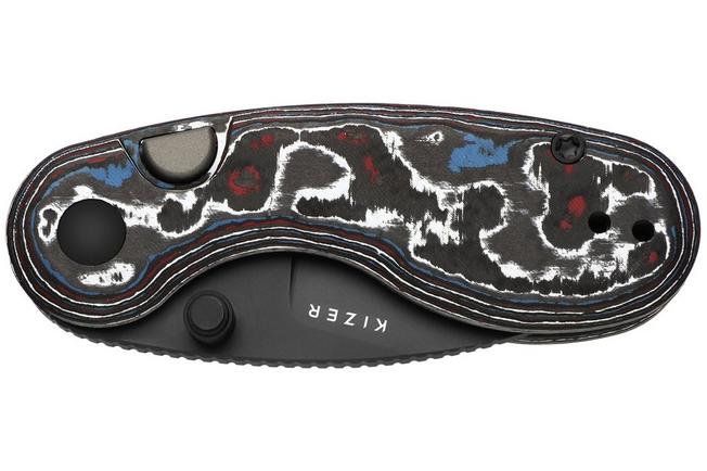 Bild für Kizer Microbe Ki2742A2 Matt DLC Ultra M390, Nebula Fat Carbon, Taschenmesser, Maksim Epifantsev Design
