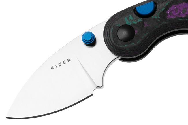 Afbeelding voor Kizer Microbe KI2742A4 Satin M390, Jazzy CamoCarbon, zakmes, Maksim Epifantsev design