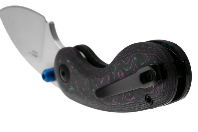 Afbeelding voor Kizer Microbe KI2742A4 Satin M390, Jazzy CamoCarbon, zakmes, Maksim Epifantsev design