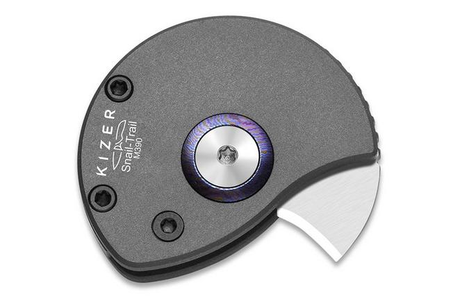 Image for Kizer Snail-Trail Ki2757A1 Satin M390, Gray Aluminium, pocket knife, Caleb Waldman design