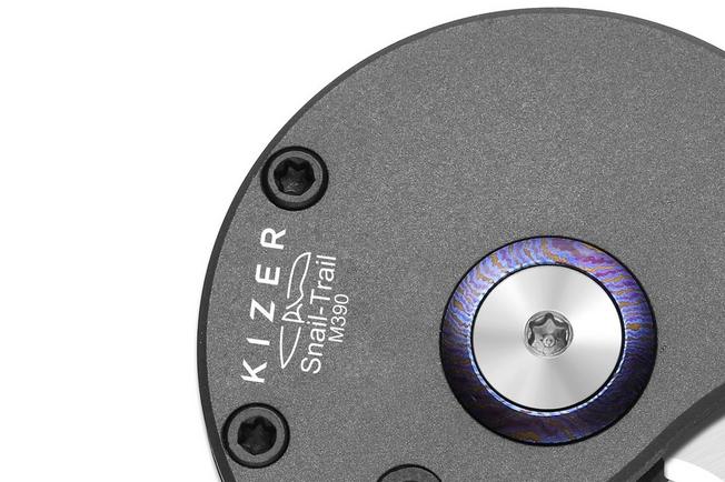 Image for Kizer Snail-Trail Ki2757A1 Satin M390, Gray Aluminium, pocket knife, Caleb Waldman design