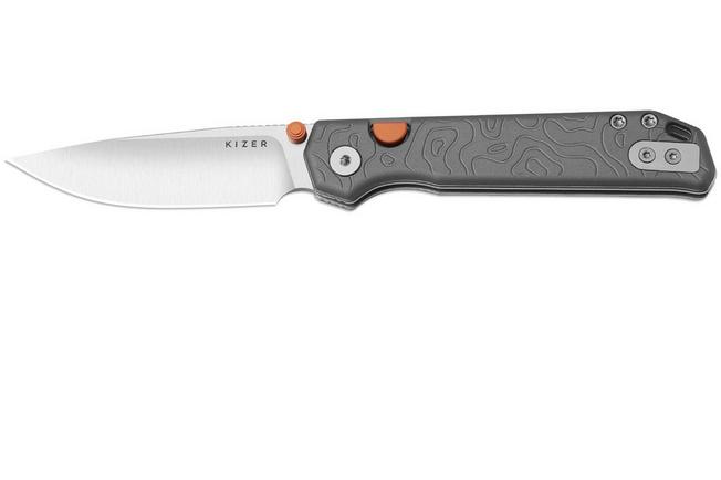 Bild für Kizer Begleiter 2.9 KI3458.2BDA1 Satin S35VN, Textured Aluminum, Taschenmesser, Azo Design