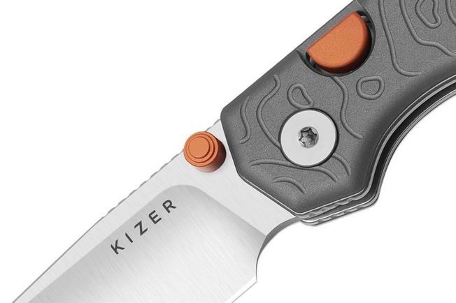 Bild für Kizer Begleiter 2.9 KI3458.2BDA1 Satin S35VN, Textured Aluminum, Taschenmesser, Azo Design