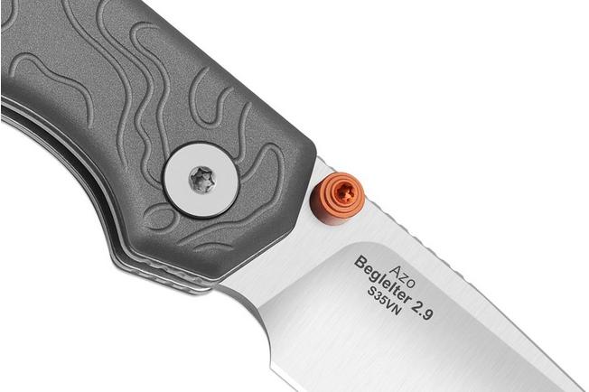 Bild für Kizer Begleiter 2.9 KI3458.2BDA1 Satin S35VN, Textured Aluminum, Taschenmesser, Azo Design