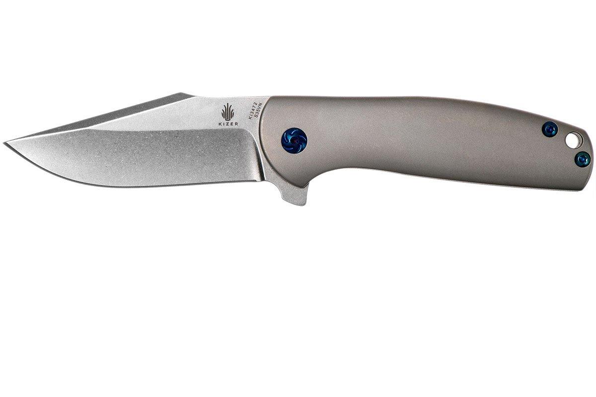 Kizer Ursa Major Folding Knife Black Micarta Handle Nitro-V