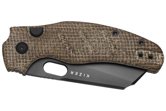 Imagen para Kizer C01C 2.9 BS Sheepdog Ki3488.29BSA2 Matt DLC Ultra Elmax, Norplex UltreX Micarta, navaja