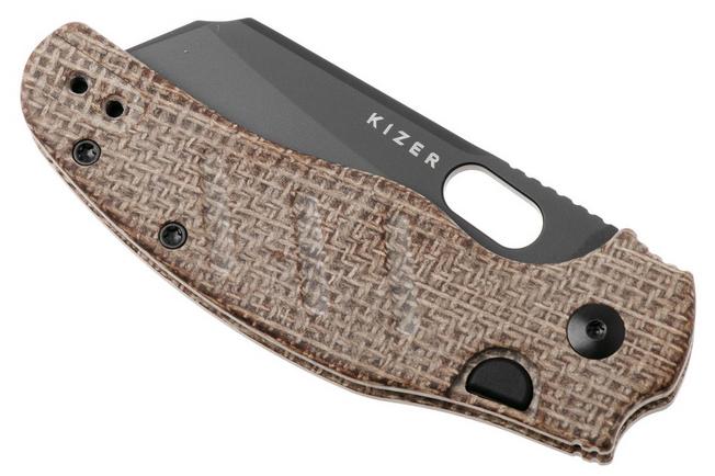 Image for Kizer C01C 2.9 BS Sheepdog Ki3488.29BSA2 Matt DLC Ultra Elmax, Norplex UltreX Micarta, pocket knife