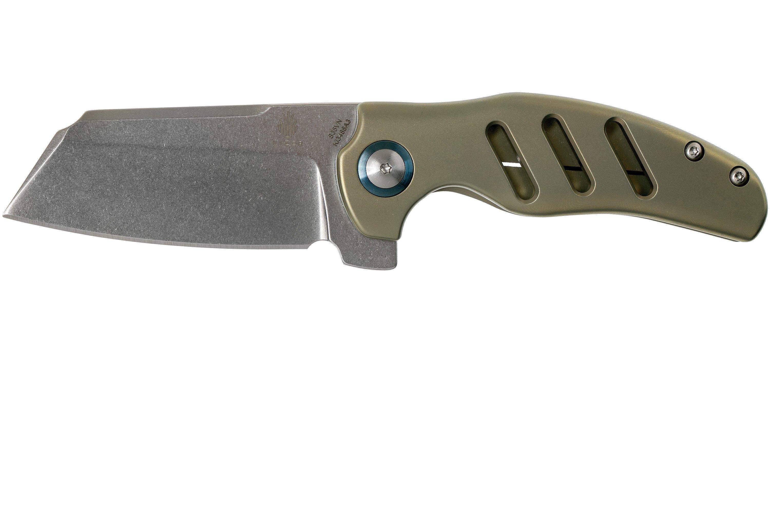 Kizer Mini Sheepdog C01C gold Ki3488A3 pocket knife | Advantageously ...