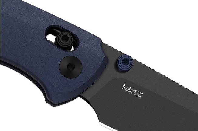 Image for Kizer Task 1 CD KI3490.2CDA2 Black Matte DLC M390, Blue Aluminium, pocket knife, Uli Hennicke design