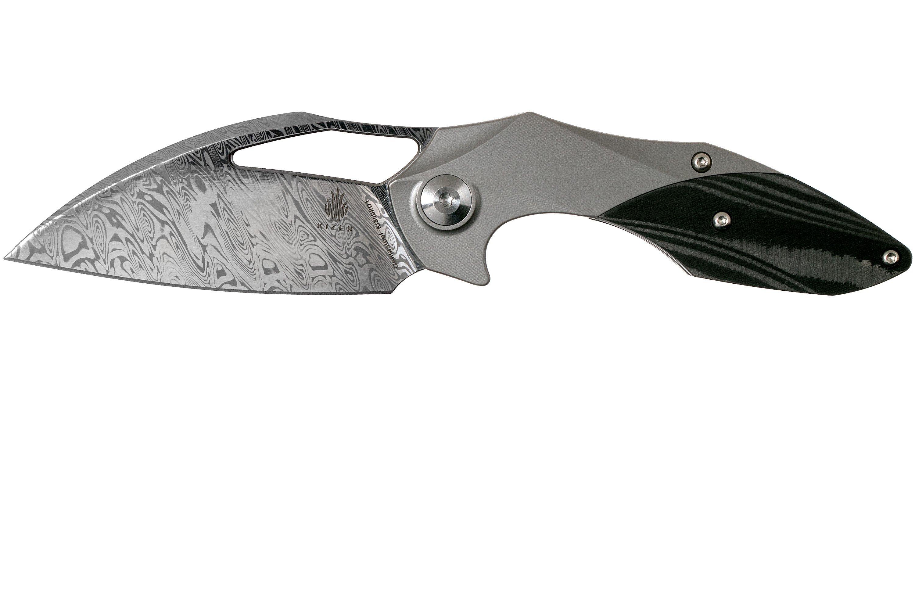 Kizer Minitherium Odin Heim Damasteel Ki3502D1 pocket knife, Elijah ...