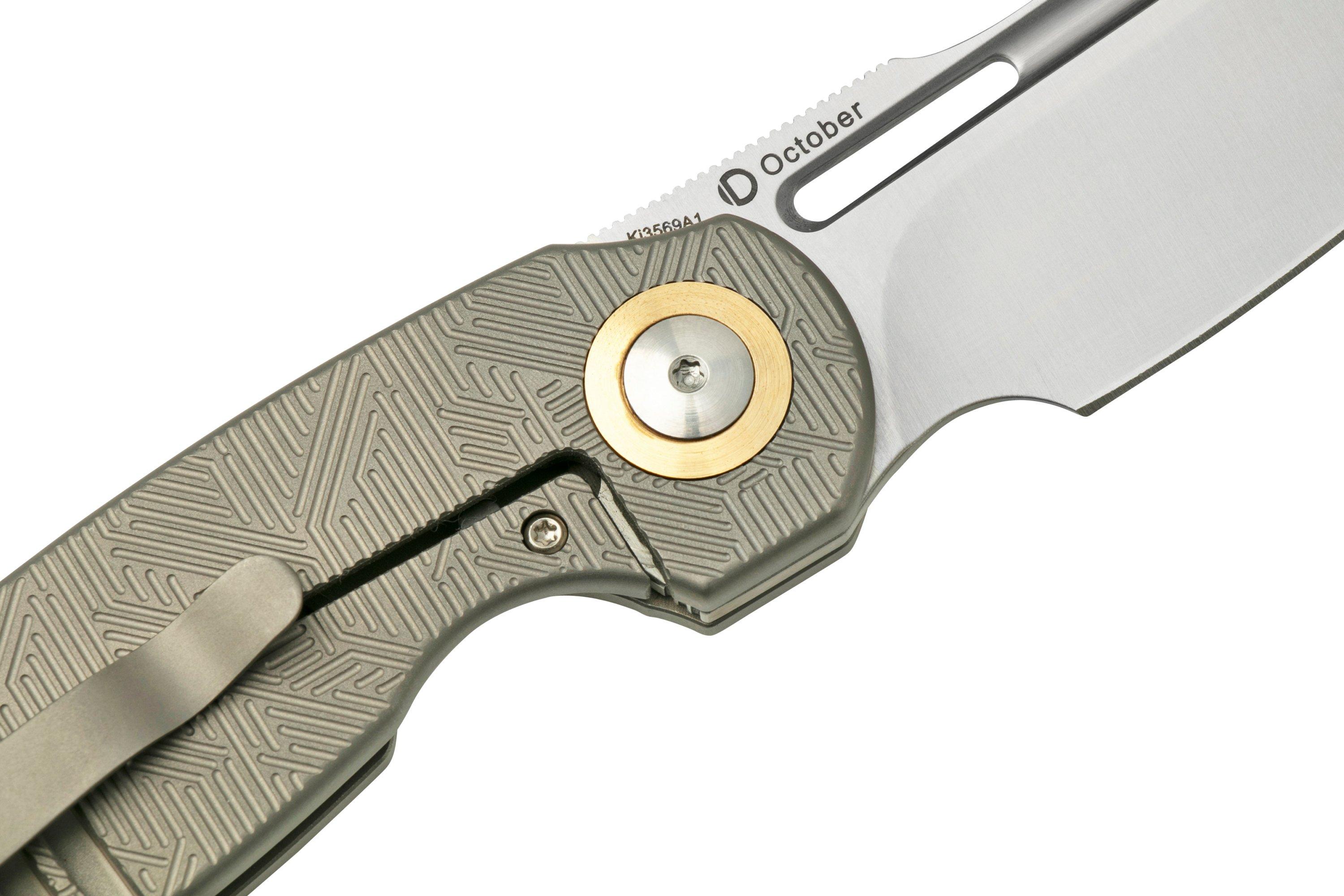 Kizer October, Ki3569A1, Titanium, 20CV pocket knife, Dmitry Osarenko