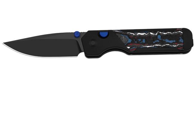 Obraz dla Nóż składany Kizer Militaw 315, Ki3634.31BDA1, Matte DLC Ultra Böhler M390, Black Aluminum/FatCarbon Nebula, projekt Jonathan Styles