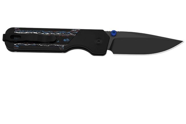 Obraz dla Nóż składany Kizer Militaw 315, Ki3634.31BDA1, Matte DLC Ultra Böhler M390, Black Aluminum/FatCarbon Nebula, projekt Jonathan Styles