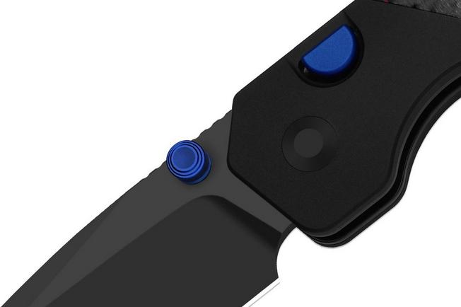 Obraz dla Nóż składany Kizer Militaw 315, Ki3634.31BDA1, Matte DLC Ultra Böhler M390, Black Aluminum/FatCarbon Nebula, projekt Jonathan Styles