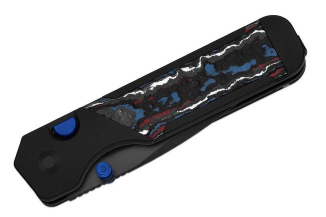 Obraz dla Nóż składany Kizer Militaw 315, Ki3634.31BDA1, Matte DLC Ultra Böhler M390, Black Aluminum/FatCarbon Nebula, projekt Jonathan Styles