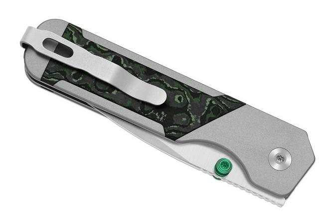 Obraz dla Nóż składany Kizer Militaw 315, Ki3634.31BDA2, Satin Böhler M390, Gray Aluminum/FatCarbon Jungle Wear, projekt Jonathan Styles